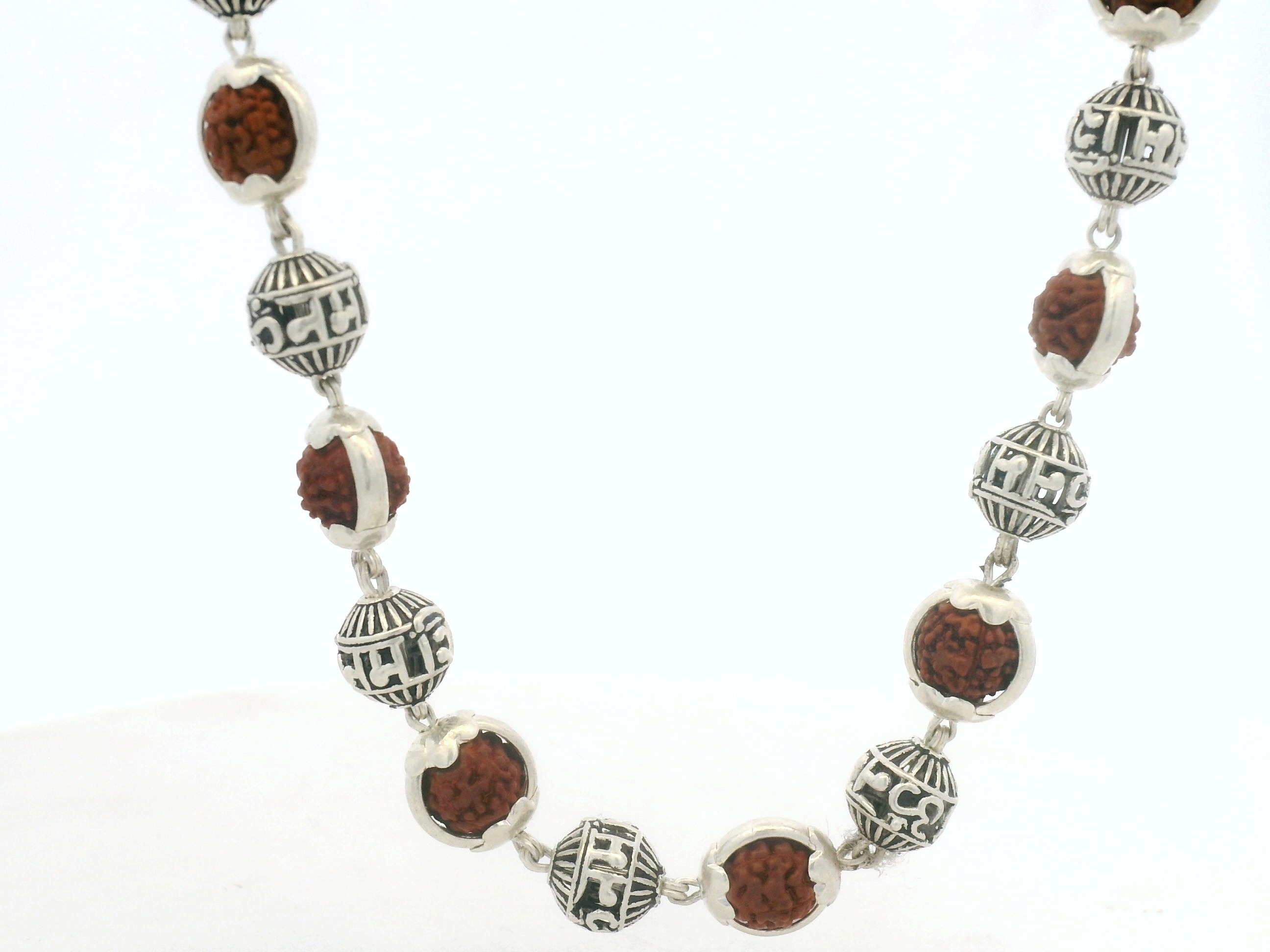 RUDRAKSH SILVER SHIVTATVA MALA 925
