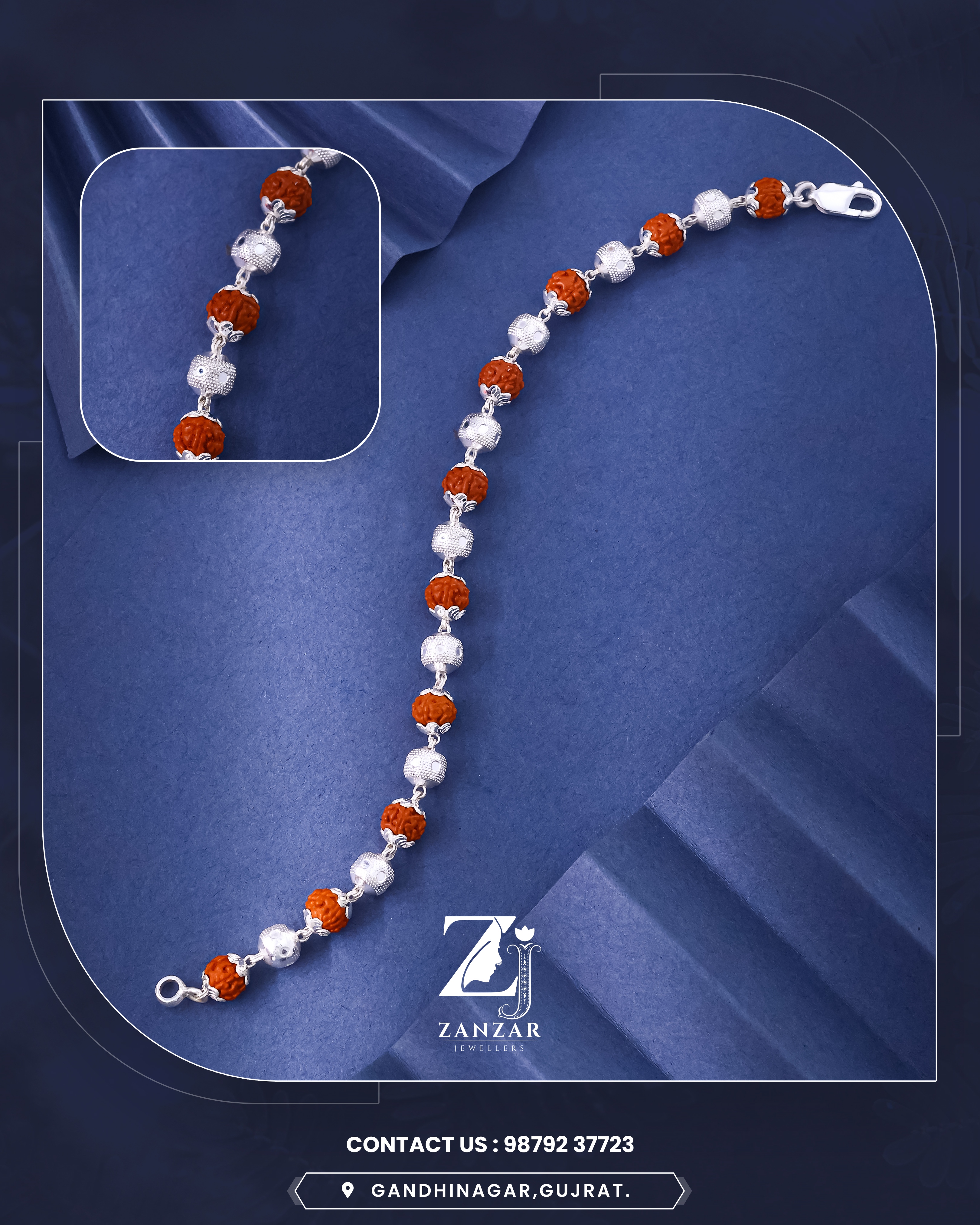 RUDRAKSH SILVER DIVYANKSHA BRACELET 925