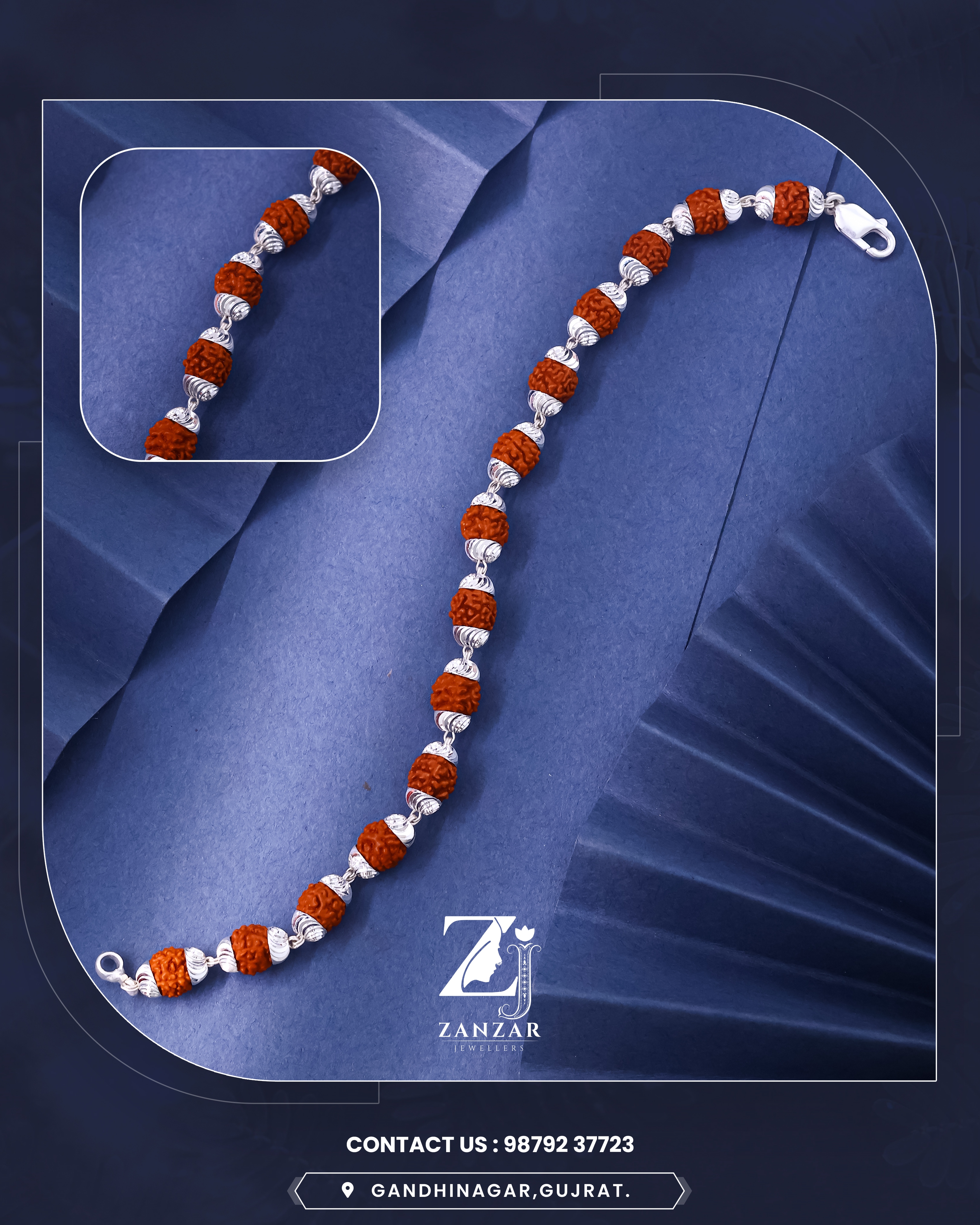 RUDRAKSH KAILASH BRACELET 8-9MM (CCUT CAP TOPRI)